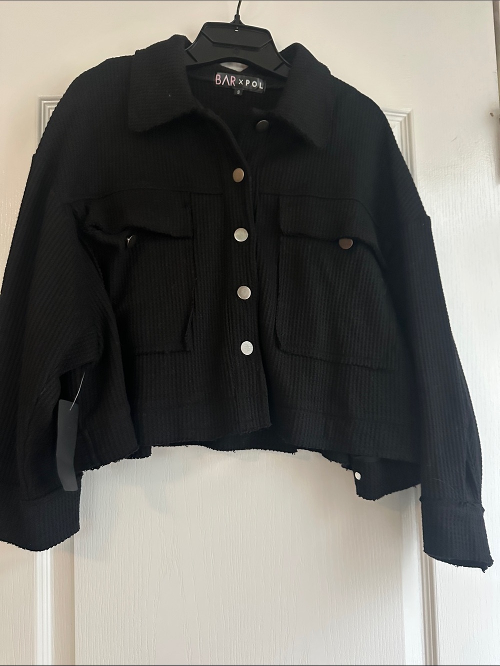 NWT POL waffle knit crop jacket small